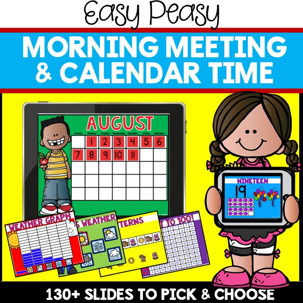 Digital Morning Meeting and Calendar Time for Kindergarten Preschool